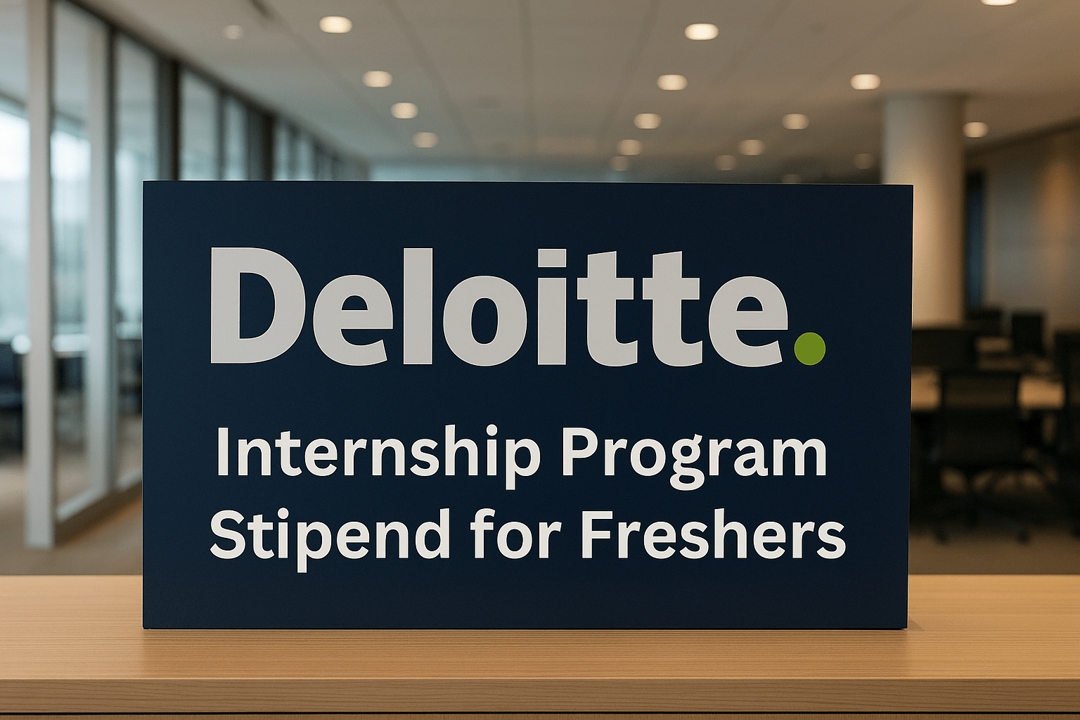 Deloitte internship program stipend for freshers