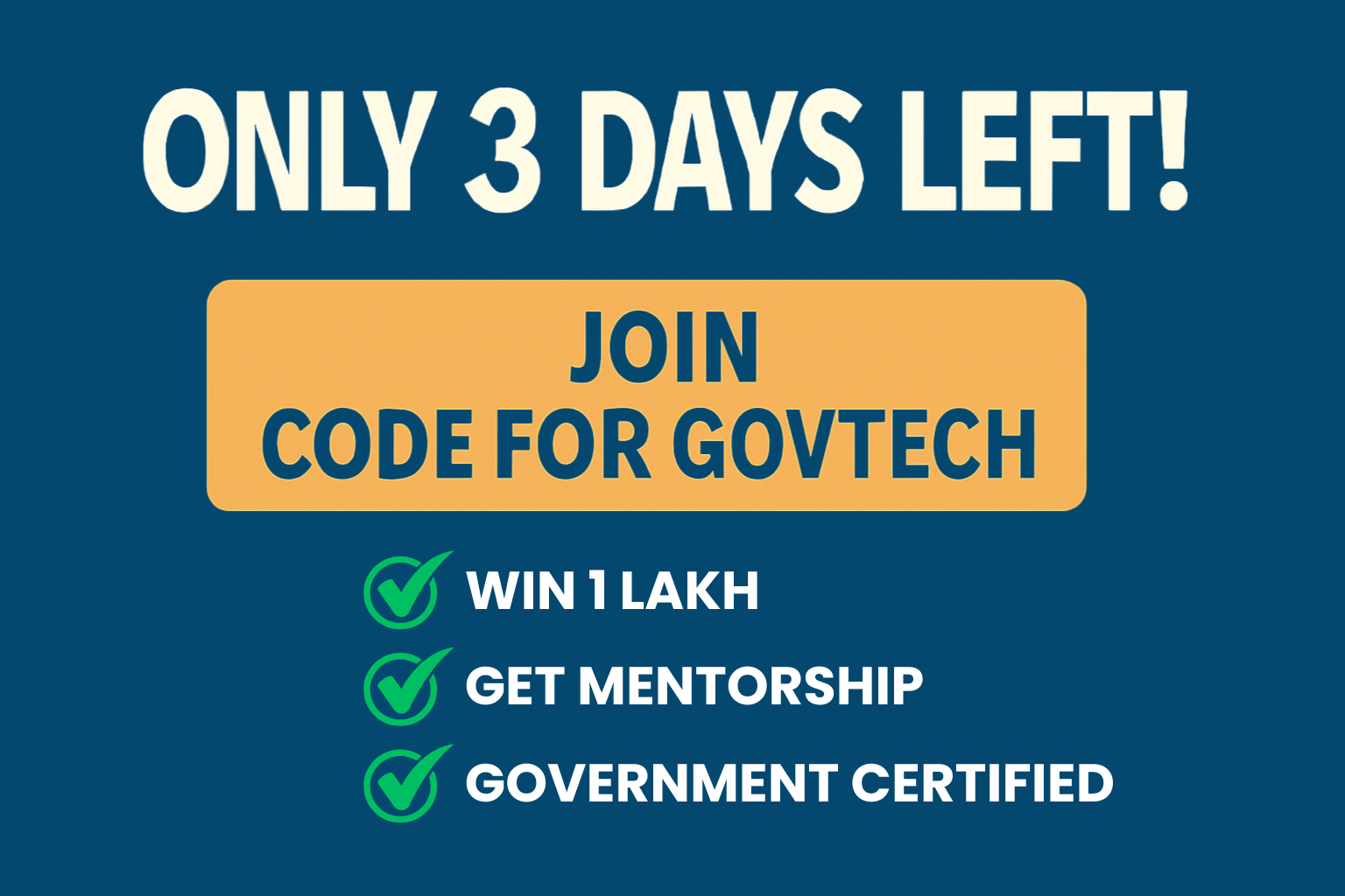 Join Code for GovTech – Win ₹1 Lakh, Get Mentorship, and Land Dream Offers